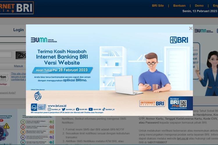 Banking Versi Website