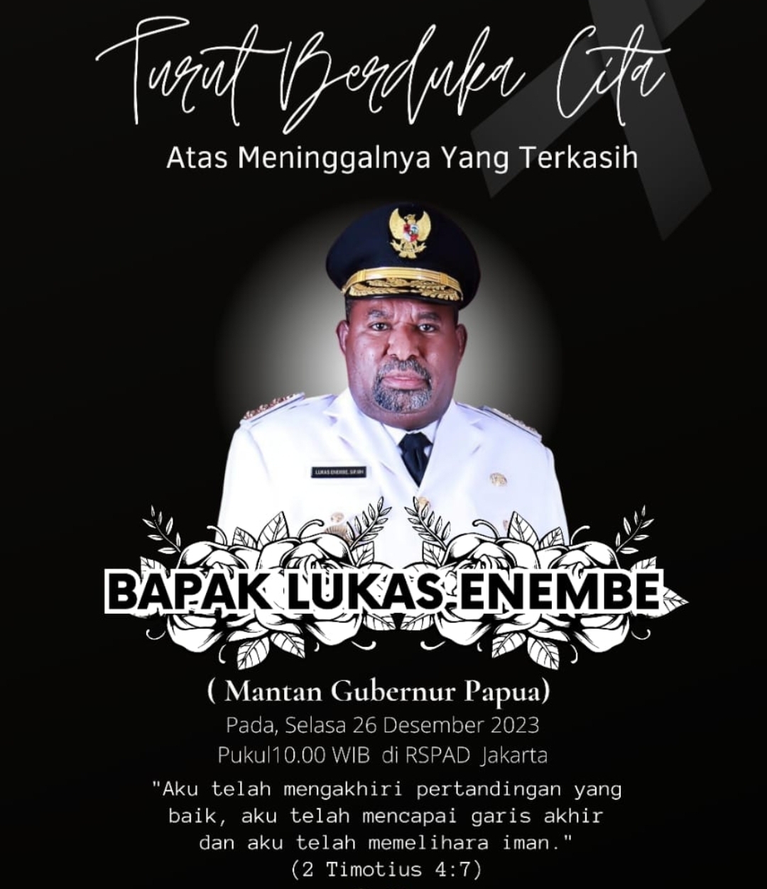 Lukas Enembe Meninggal